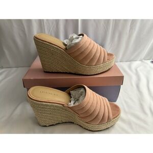 Lisa Vicky Gogo Wedge Sandals Womens 9M Canyon Sun Suede Slip On Comfort New